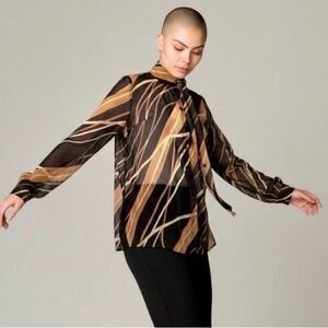 100% Silk Oversized Sheer Statement Blouse